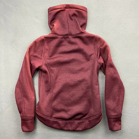 The North Face Red Pullover Sweater Cowl Neck Fleece Lined Women’s Size XS - Picture 7 of 7